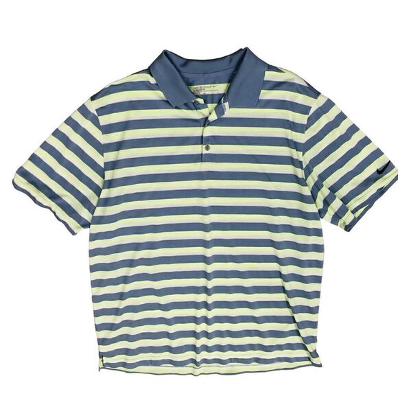 Nike Golf Tour Performance DRI-FIT Men’s Gray Green Polo Shirt Sz XL - Picture 1 of 9